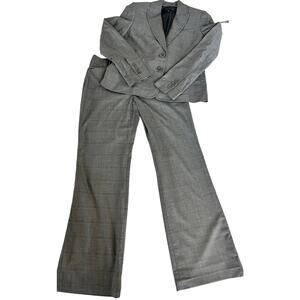 Anne Klein Suit Womens size 0 Petite heritage gray plaid classic 2 pc suit